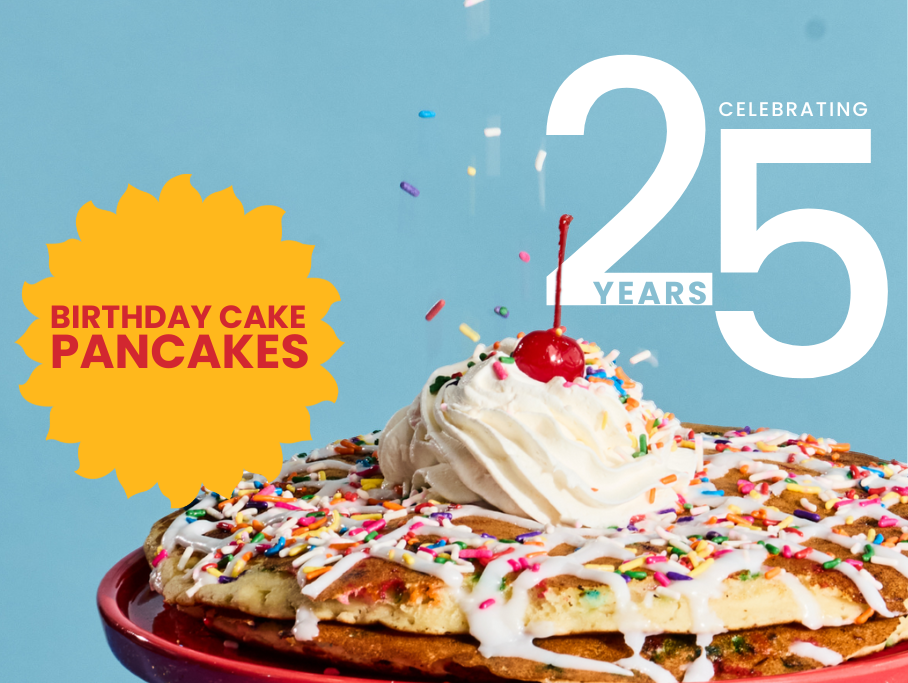 Birthday Cake Pancakes - Celebrating 25 years