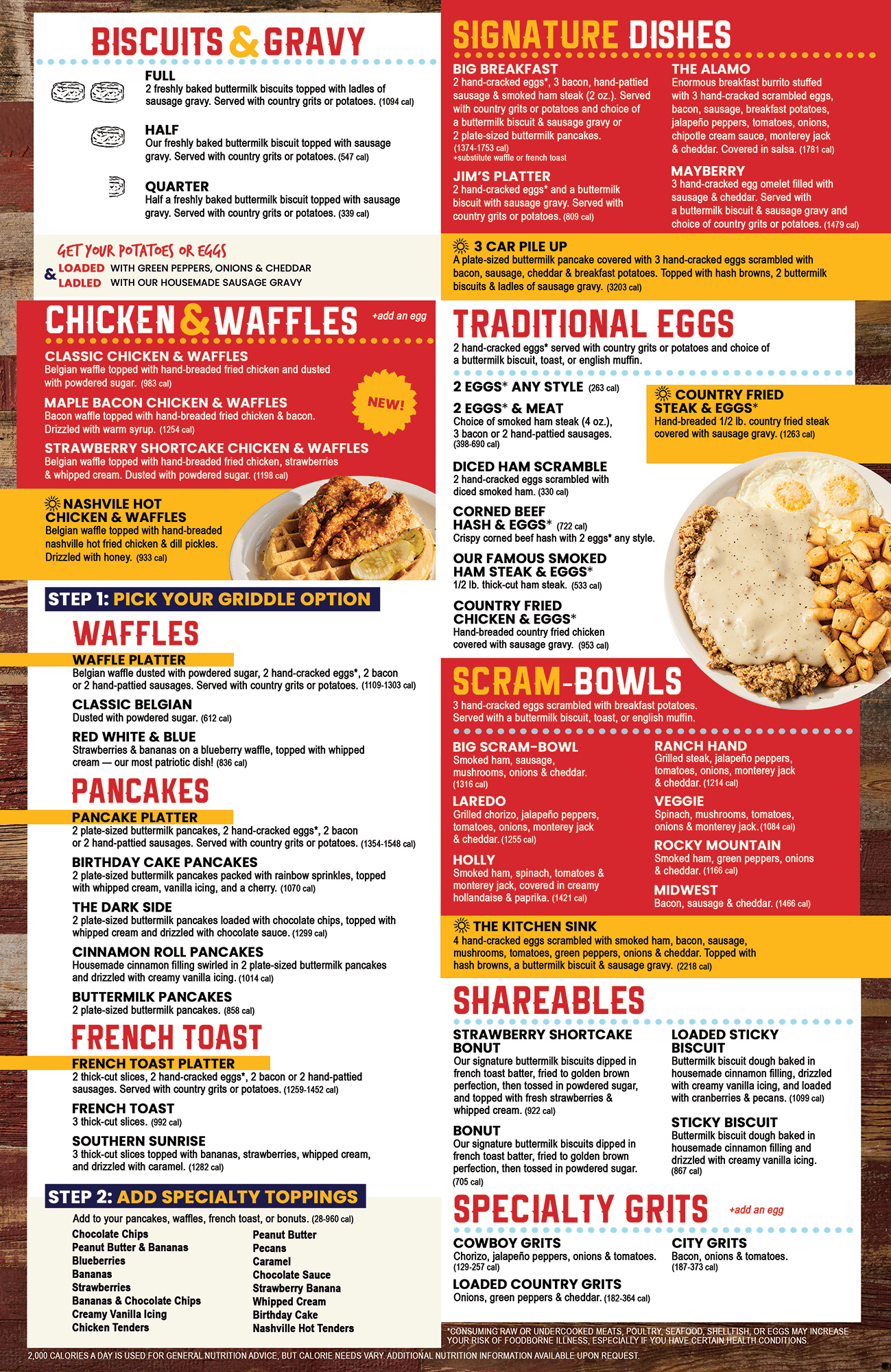 The Big Biscuit Main Menu Page 1